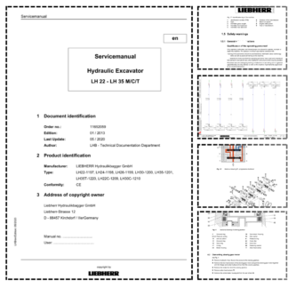 Liebherr LH22-1197 LH24-1198 LH26-1199 LH30-1200 LH35-1201 M C T Excavator Service Manual