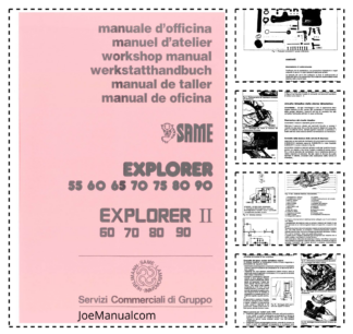 SAME Explorer 55 60 65 70 80 90 Explorer II 60 70 80 90 Tractor Workshop Manual IT