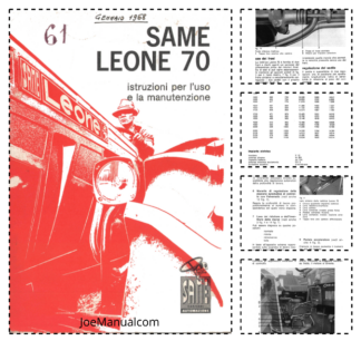 SAME Leone 70 Tractor Operation and Maintenance Manual IT
