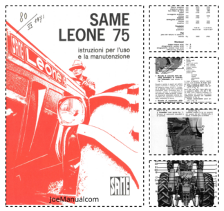SAME Leone 75 Tractor Operation and Maintenance Manual IT