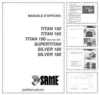SAME Titan SuperTitan Silver Tractor Workshop Manual IT