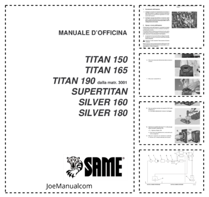 SAME Titan SuperTitan Silver Tractor Workshop Manual IT - JoeManual.com