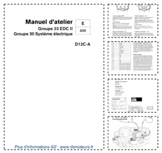 Volvo Penta D12C-A Engine Group 23 EDC II Group 30 Electrical Workshop Manual FR