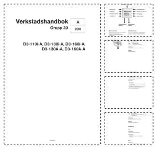 Volvo Penta D3-110i-A 130i-A 160i-A 130A-A 160A-A Engine Group 30 Electrical Workshop Manual SV