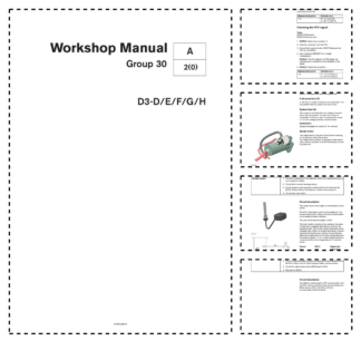 Volvo Penta D3-D E F G H Engine Group 30 Electrical Workshop Manual