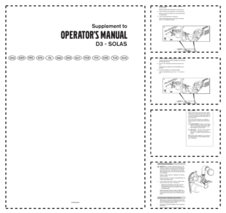 Volvo Penta D3 SolaS Engine Supplement to Operators Manual Multilanguage