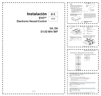 Volvo Penta D4 D6 D12D MH MP Engine EVC Installation Workshop Manual ES