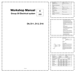 Volvo Penta D9 D11 D12 D16 Engine Group 30 Electrical Workshop Manual