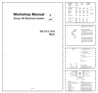 Volvo Penta D9 D12 D16 MCC Engine Group 30 Electrical Workshop Manual