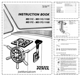 Volvo Penta MD11C 110S MD17C 110S Engine Operation Manual