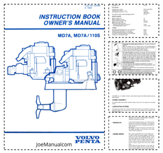 Volvo Penta MD7A MD7A 110S Engine Operators Manual