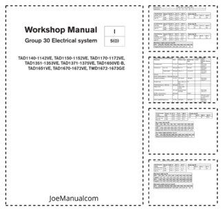 Volvo Penta TAD1140-1142VE-TAD1670-1672VE TWD1672-1673GE Engine Group 30 Electrical Workshop Manual
