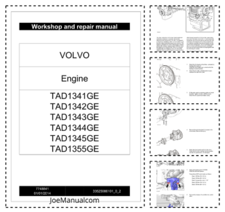 Volvo Penta TAD1341GE 1342GE 1343GE 1344GE 1345GE 1355GE Engine Workshop Repair Manual
