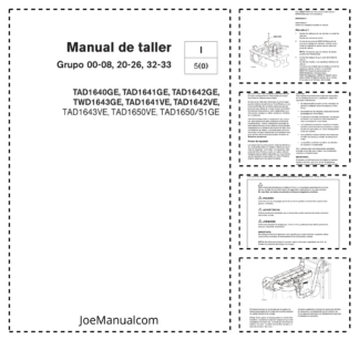Volvo Penta TAD1640 1641 1642 1643 1641 1643 1650 GE VE Engine Group 00-08 20-26 32-33 Workshop Manual ES
