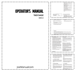 Volvo Penta TAD734GE EMS 2 Engine Operators Manual