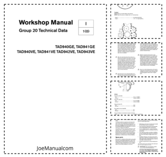 Volvo Penta TAD940GE 941GE 940VE 941VE 942VE 943VE Engine Group 20 Technical Data Workshop Manual