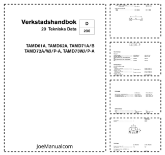 Volvo Penta TAMD61A 62A 71A B 72A WJ P-A 73WJ P-A Engine Tecgnical Data Workshop Manual SV
