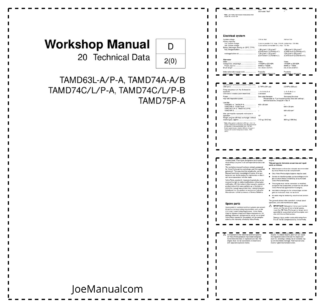 Volvo Penta TAMD63L-A P-A 74A-A A-B 74C L P-A 74C L P-B 75P-A Engine Group 20 Technical Data Workshop Manual