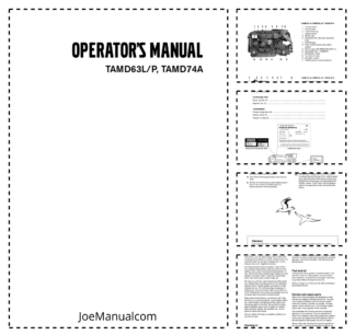 Volvo Penta TAMD63L P TAMD74A Engine Operators Manual