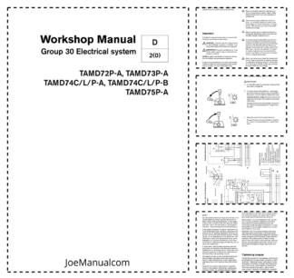 Volvo Penta TAMD72P-A 73P-A 74C L P-A P-B 75P-A Engine Group 30 Electrical Workshop Manual