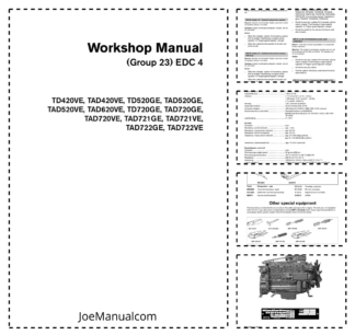 Volvo Penta TD420VE to 722VE Engine Group 23 EDC 4 Workshop Manual