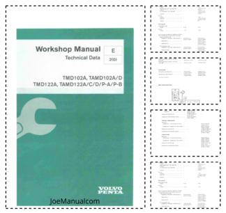 Volvo Penta TMD102A D 122A C D P-A P-B Engine Technical Data Workshop Manual