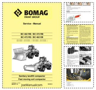 BOMAG BC 462 472 RB BC 472 RS BC 462 EB Soil Compactor Service Manual 2012