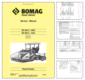 BOMAG BF 600 C - HSE HCE Road Finisher Service Manual