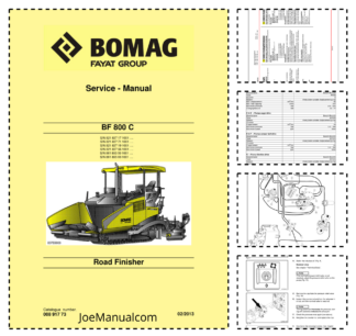 BOMAG BF 800 C Road Finisher Service Manual