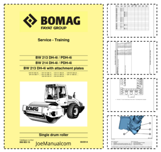 BOMAG BW 213 BW 214 DH-4i Single drum roller Service Manual