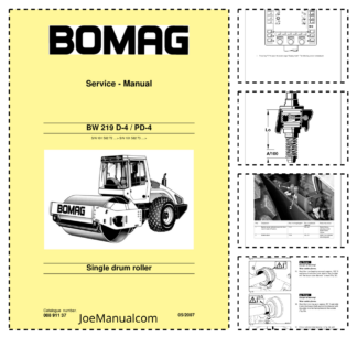 BOMAG BW 219 D-4 PD-4 Signle drum roller Service Manual