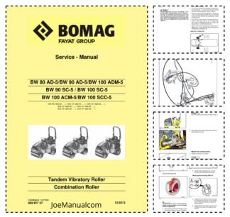 BOMAG BW 80 90 100 AD-5 BW 90 100 SC-5 BW 100 ACM-5 SCC-5 Roller Service Manual