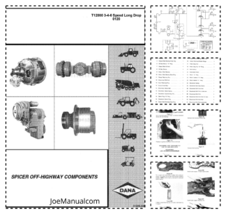 Clark Hurt DANA T12000 Series Powershift Long Drop 3 4 6 Speed Transmision Service Manual