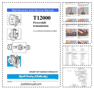 DANA T12000 Series Powershift Long Drop 3 4 6 Speed Transmision Service Manual
