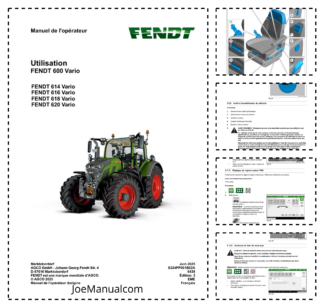 FENDT 614 616 618 620 Vario Tractor Operators Manual FR