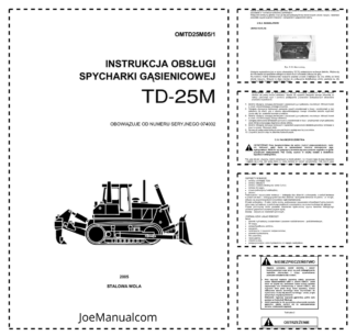 HSW TD-25M Bulldozer Operation Manual from SN 074002