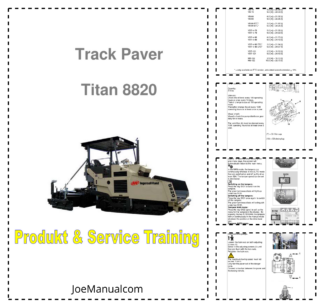 Ingersoll-Rand Titan 8820 Track Paver Service Training Manual