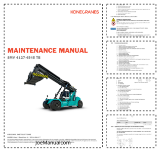 Konecranes SMV 4127-4545 TB Container Handler Maintenance Manual