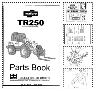 Matbro TR250 Telescopic Loader Parts Catalog