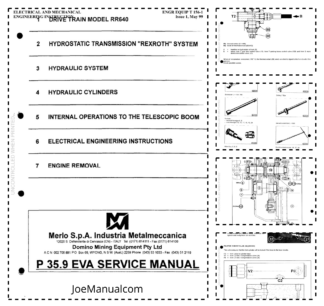 Merlo P35.9 EVA Telehandler Forklift Service Manual