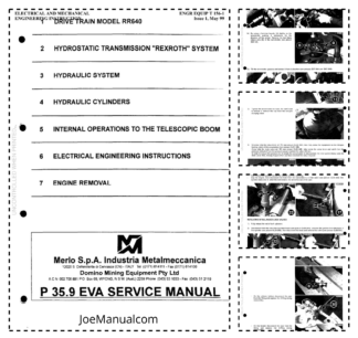 Merlo P35.9 EVA Telehandler Service Manual