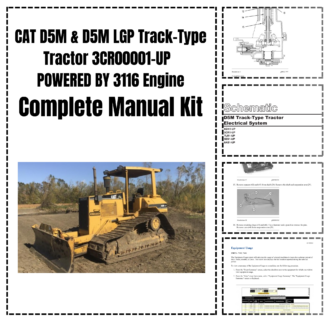 CAT D5M LGP Dozer Service Repair Maintenance Manual SN 3CR00001 and UP