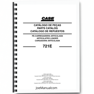 CASE 721E Wheel Loader Parts Catalog Catalogo de pecas ENG ES FR Printed Book