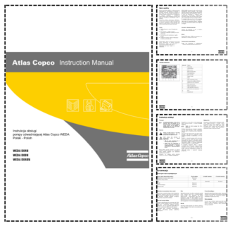 Atlas Copco WEDA D04N D08N D04BN Pump Operation Manual PL