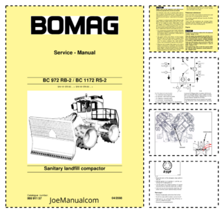 BOMAG BC972 RB-2 BC1172 RS-2 Compactor Service Manual
