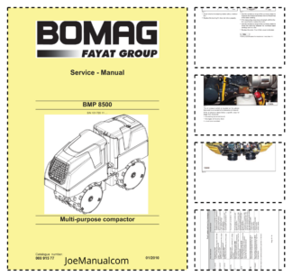 BOMAG BMP 8500 Multi-purpose Compactor Service Manual