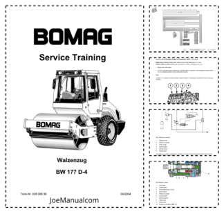 BOMAG BW177 D-4 Roller Service Training Manual