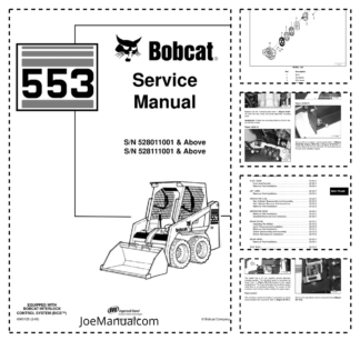 Bobcat 553 Skidsteer Service Manual SN 5280 5281