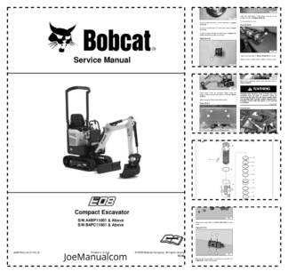 Bobcat E08 Excavator Service Manual A4BP B4PC