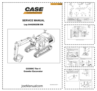 CASE CX300C Tier 4 Excavator Service Manual 8420825B 2011